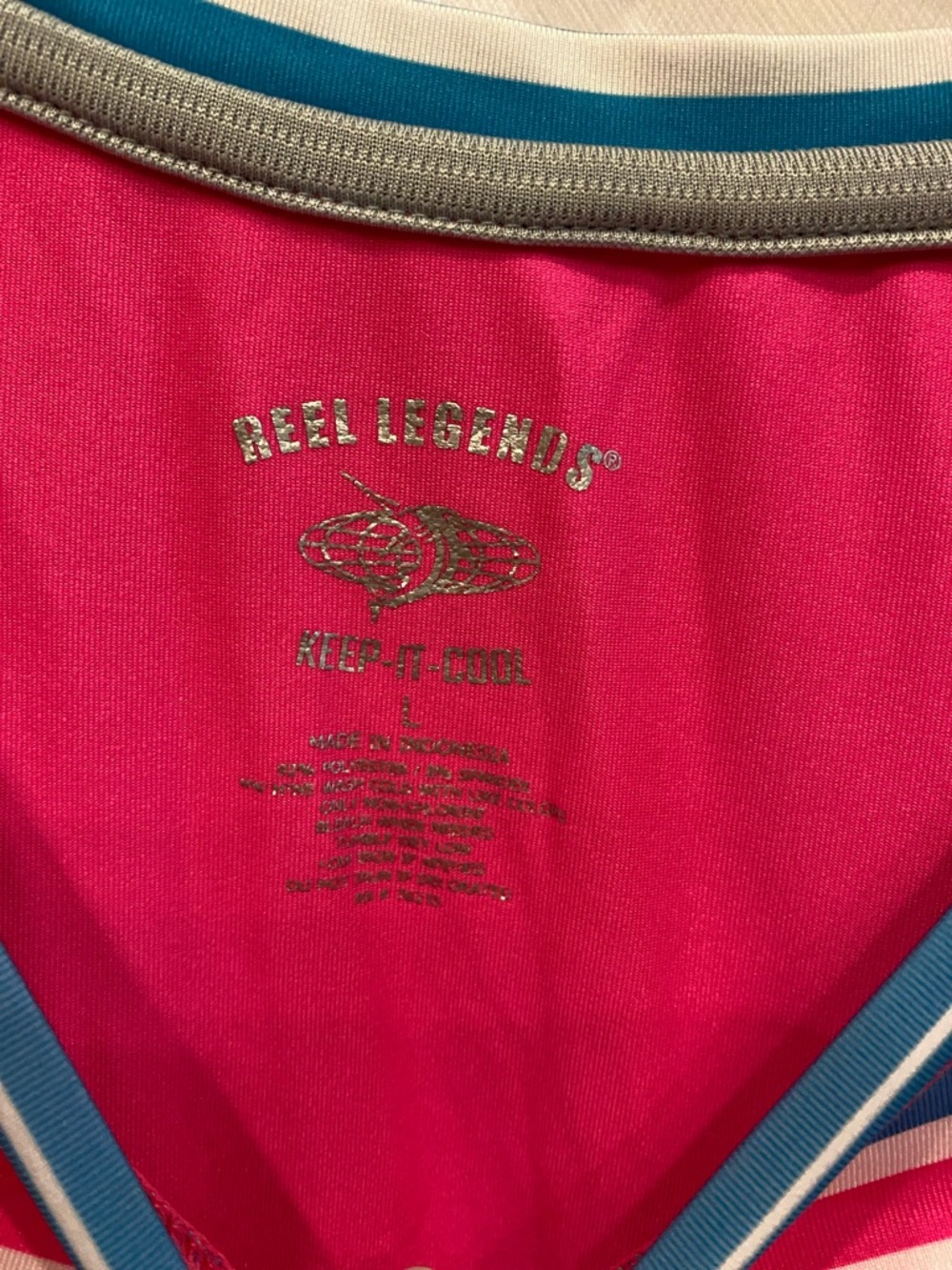 Reel Legends Long Sleeve Striped - Pink, Orange, Blue, White - Picture 6 of 6